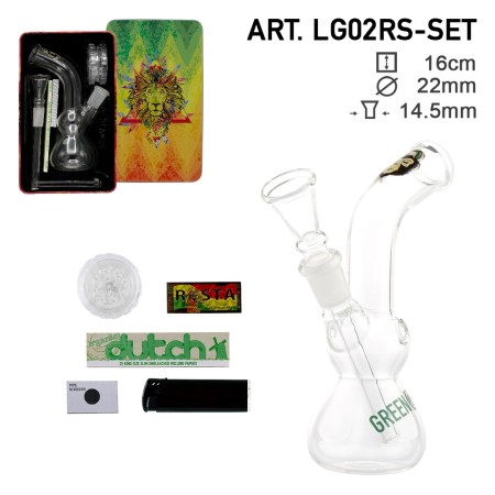 Amsterdam Greenline bong 16 cm 14.5 Gift SET