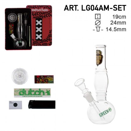 Amsterdam Greenline bong 19 cm GiftSET