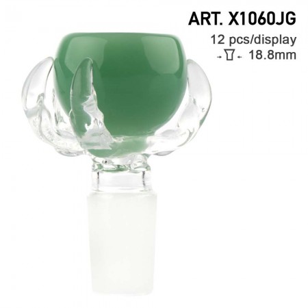 Grace Glass Bowl Dragon Paw Green Glava za bong 18.8mm