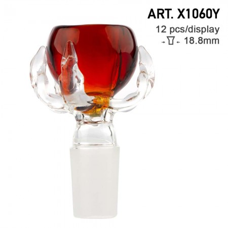 Grace Glass Bowl Dragon Paw Amber 18.8mm