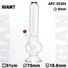 Giant Twisted Glass Bong 51 cm, 18.8, D=75 mm