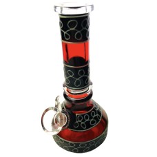 Heavy Glass Bong  Red Dekor 16,5 cm