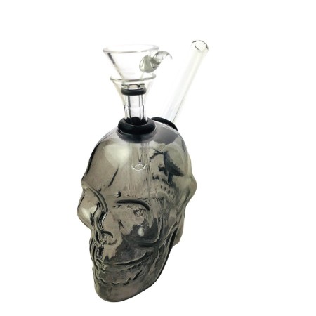 Mini Bong Black Double Side Skull 13cm