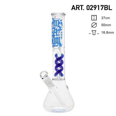 Amsterdam bong BLUE 37 cm, 18.8, D=50mm Ice