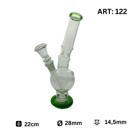 Bullet Glassbong Green Ice, 22cm, 14.5