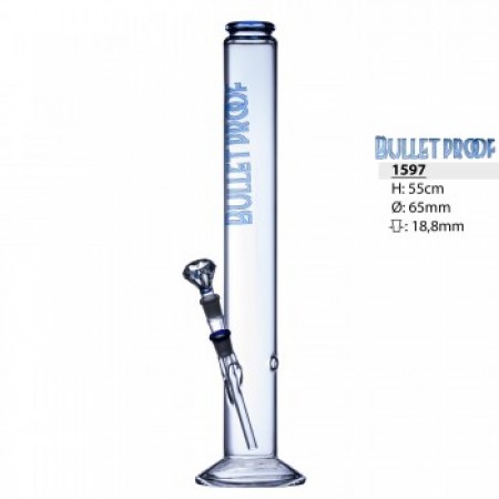 Bullet Proof Cylinder Glass Bong 55 cm