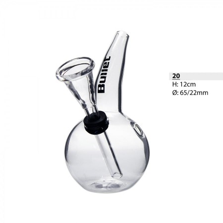 Bullet Small Heavy Glass Bong 12cm