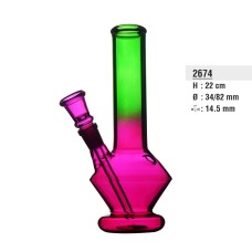 Bullet Glassbong lila/green 22cm, 14.5