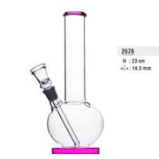 Bullet Pink Glass bong 23cm 14.5 Bullet Pink Glass bong 23cm 14.5