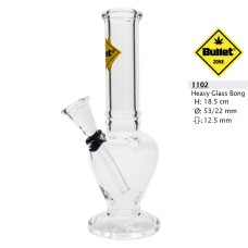 Bullet Zone Heavy Glass Bong 18.5 cm