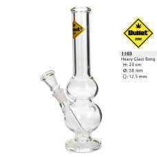 Bullet Zone Heavy Glass Bong 23cm D=28 12.5