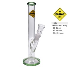 Bullet Zone Heavy Glass Bong Green 20cm D=28 14.5