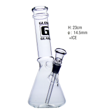 Glow Glass bong Biker 23cm, 14.5