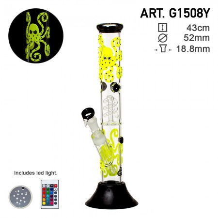  Grace Glass Octopoda Series Ocean Deep Yellow Glow in the Dark + LED 