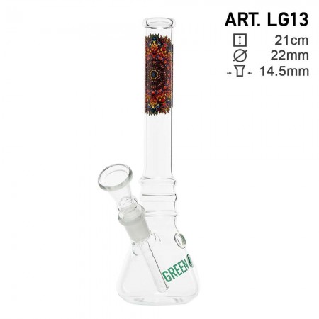 Greenline Glass Bong  21cm D=22mm 14.5