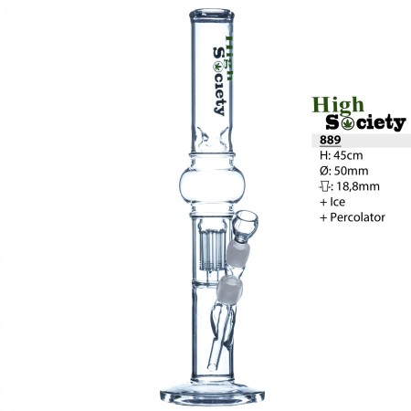 HighSociety Gass Bong, percolator, 45 cm