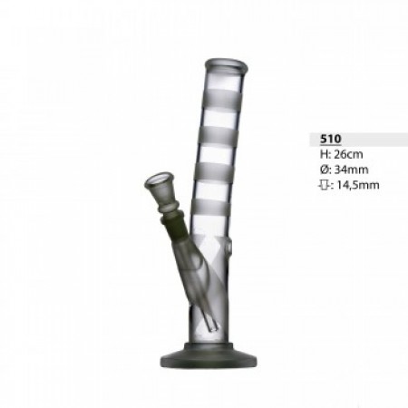 Bullet Glass Bong Sandblasted Strip 26 cm