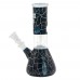 Thug Life Mini Beaker Glass Bong Black  21cm D=40mm 14.5 Dome percolator