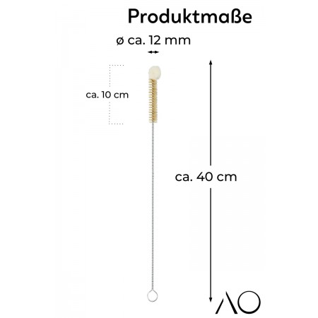 AO smoke column brush 40cm (Ø=15mm) with white wool head