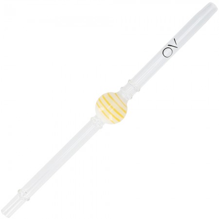 AO glass mouthpiece Lollipop Twist yellow white