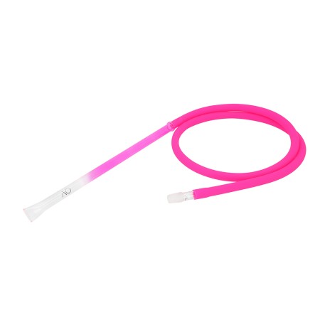 Glass mouthpiece hose set AO Colored Flat Pink