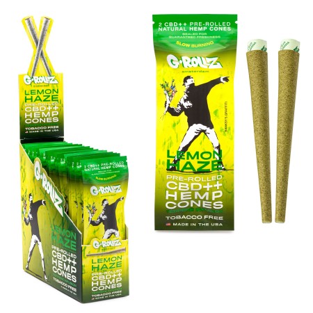 G-ROLLZ Banksy's Graffiti  2x Lemon Haze Pre-Rolled CBD++ Hemp Wraps