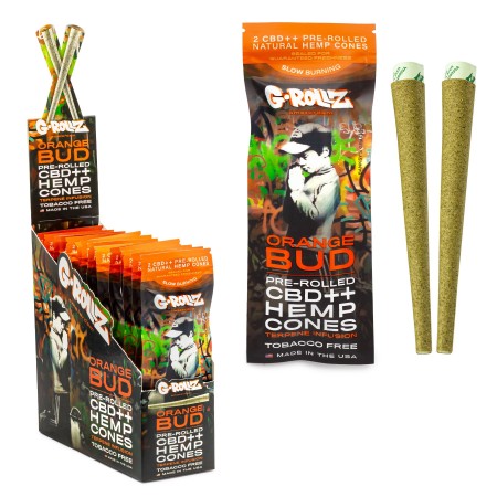 G-ROLLZ Banksy's Graffiti 2x Orange Bud Pre-Rolled CBD++ Hemp Wraps