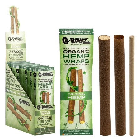 G-ROLLZ 2x Original Hemp Pre-Rolled Hemp Wraps