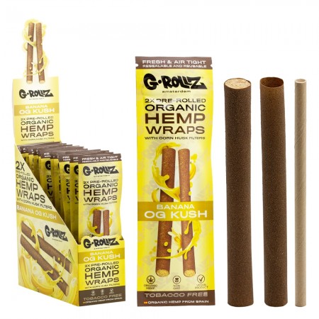 G-ROLLZ 2x Banana OG Kush Pre-Rolled Hemp Wraps