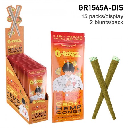 G-ROLLZ 2x 'Bloody Orange' Pre-Rolled CBD++ Hemp Wraps