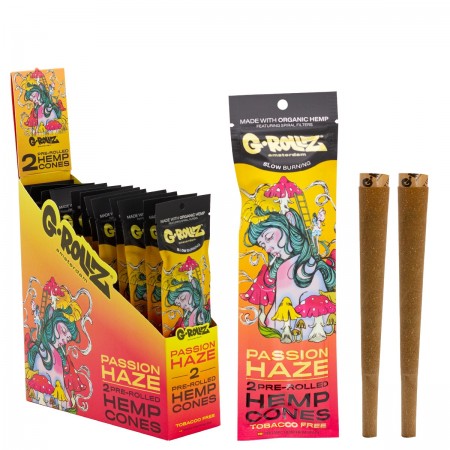 G-Rollz Blunts Pre-Rolled Hemp Cones Passion Haze 2 kos