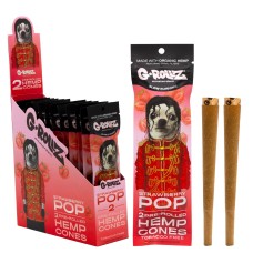 G-Rollz Blunts Pre-Rolled Hemp Cones Strawberry Pop 2 pcs