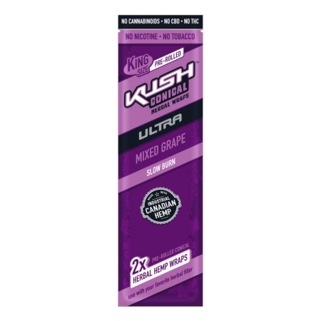 Kush Ultra Herbal Wraps Cones "Purple" Mix Grape 2pcs