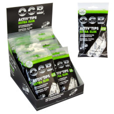 OCB Activ Tips EXTRA Slim activated carbon filter ø 6mm with ceramic caps 50pcs