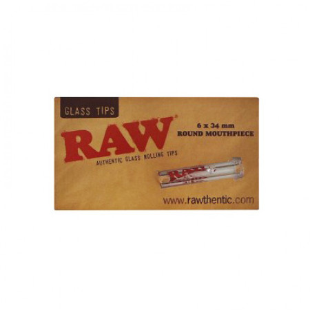 Raw Glass Tips Round Mouthpiece 6x34mm