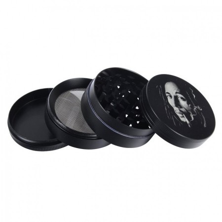 Grinder metal Bob Marley 50 mm 4 parts