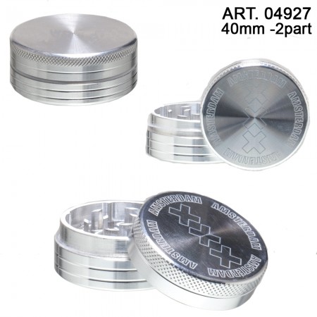 Amsterdam Alu Grinder 40mm 2part Silver