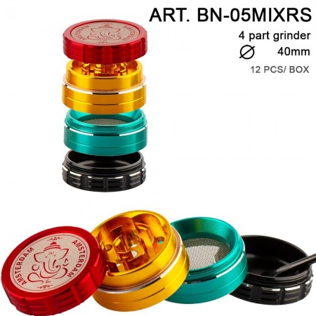 Grace glass Grinder Ganash Rasta metal 40 mm 4 path