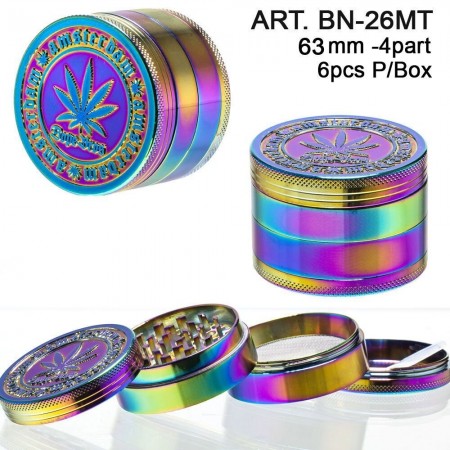 Dope Bros Metal Grinder 63mm 4-deli Mavrični