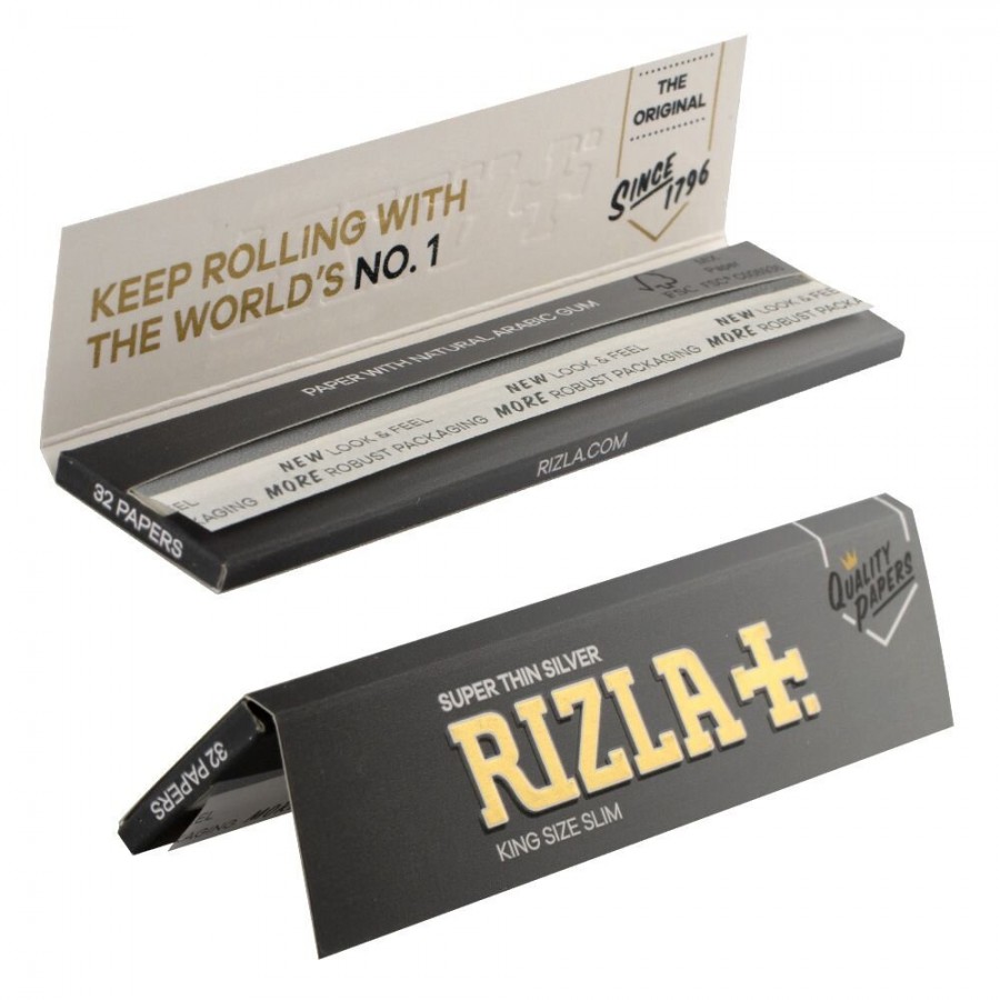 Rizla Silver King Size Slim Argento lunghe - Box - Torino - MonkeysGod