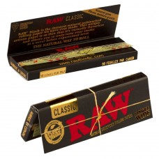 RAW Black Single Wide Single Window Rolling Papers 50 leaves per booklet