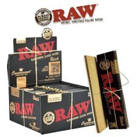 RAW Classic BLACK CONNOISSEUR KS SLIM + filter tips RAW Classic BLACK CONNOISSEUR KS SLIM + filter tips