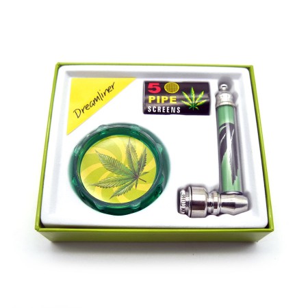 Whistle SET Pipa 9 cm + grinder+5 pipa screens